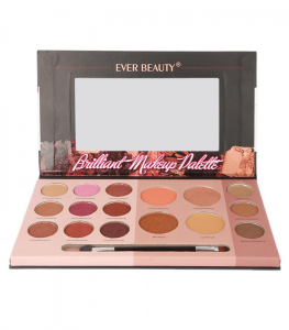 Palette de maquillage Ever Beauty Brilliant 16 nuances différentes