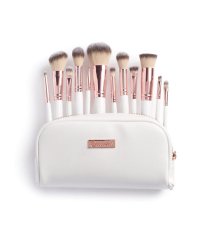 BH Cosmetics Ensemble de 12 pinceaux Rosé Romance avec trousse à cosmétiques