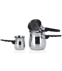 Set de 3 pots de Café Turc Zazwa en acier inoxydable