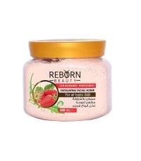 Gommage Visage Exfoliant Blanchissant à la Fraise Reborn 500 ml