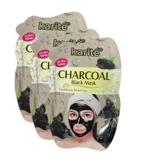 Karité Masque en feuille charbon de bois