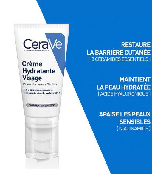 Cerave Crème Hydratante Visage 52Ml
