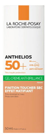 La Roche Posay Anthelios Gel Crème Toucher Sec Anti Brillance Spf50+ 50ml paquet