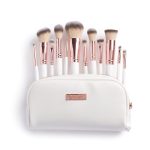 BH Cosmetics Ensemble de 12 pinceaux Rosé Romance avec trousse à cosmétiques