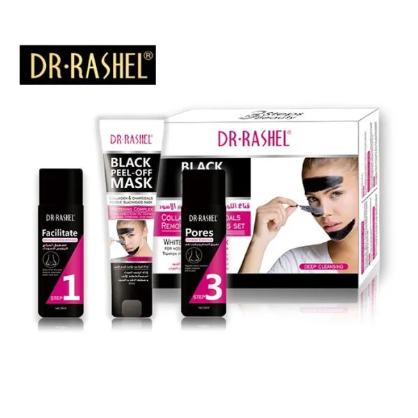 Dr.Rashel Masque Peel-off Noir en 3 étapes pour éliminer les points noirs