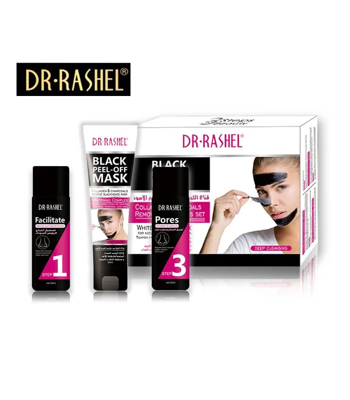 Dr.Rashel Masque Peel-off Noir en 3 étapes pour éliminer les points noirs – Image 1