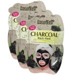 Karité Masque en feuille charbon de bois