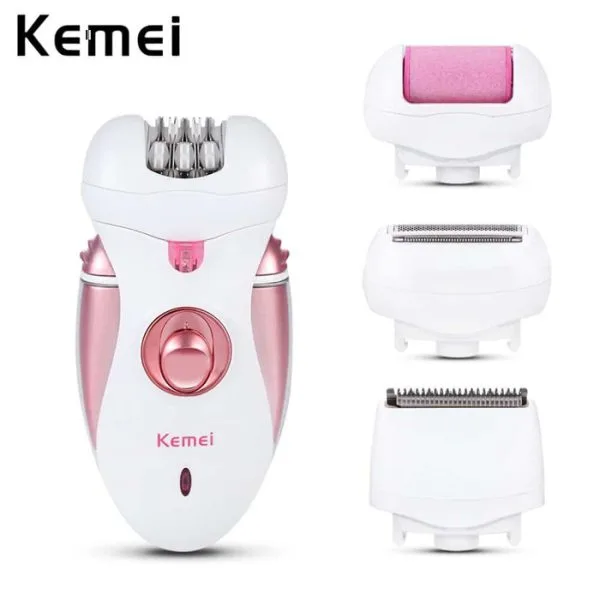 Kemei 4en1 KM-2530 Épilateur de cheveux Rechargeable