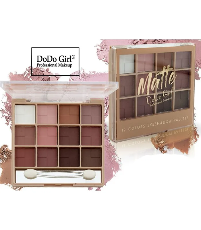 Palette de fards à paupières mat DoDo Girl 12 teintes – Image 1