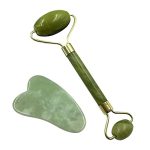 Rouleau de jade naturel pour le visage avec Grattement Gua Sha