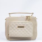 Sac à main beige à poignée supérieure