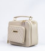 Sac à main beige à poignée supérieure – Image 2