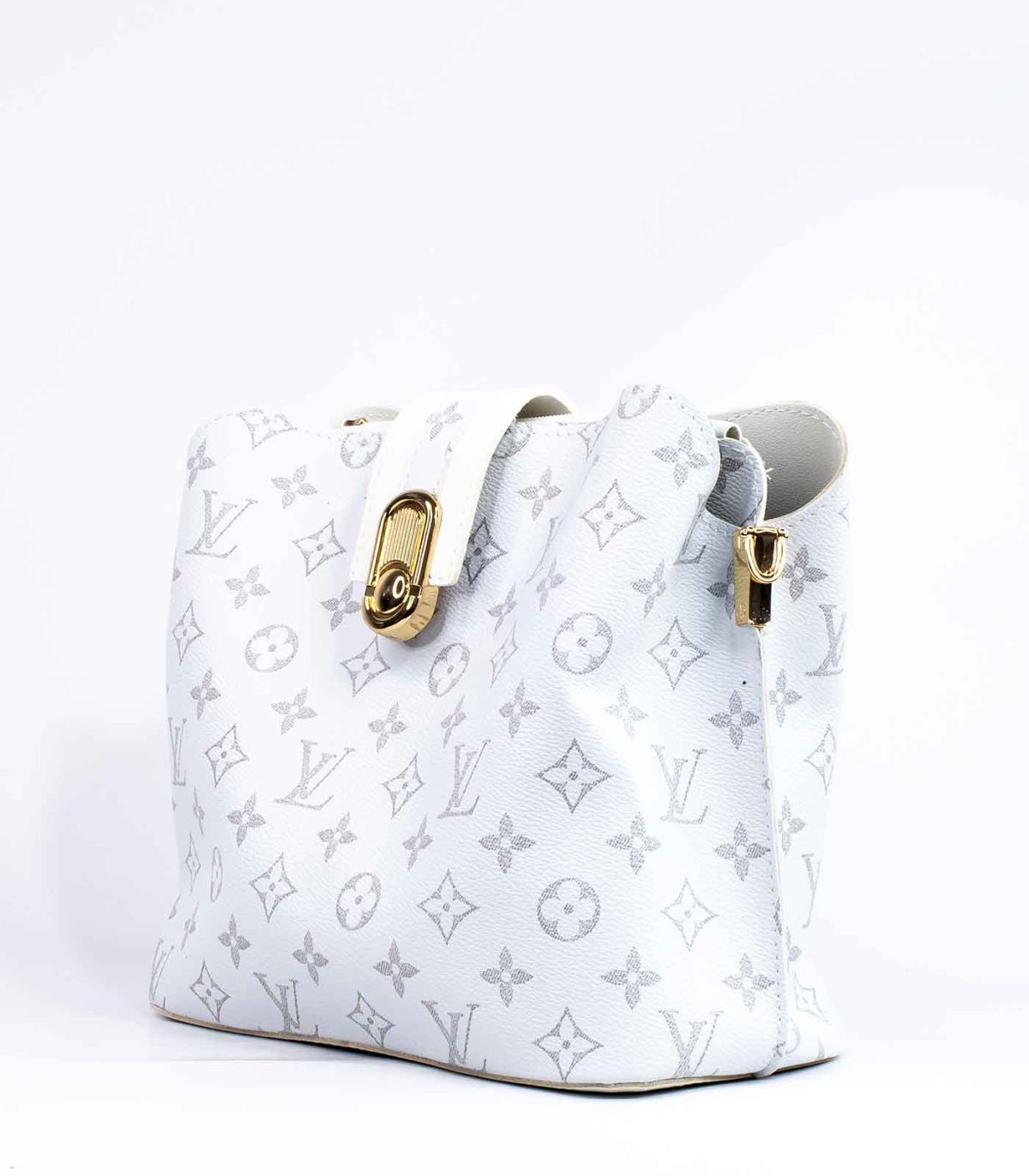 Sac à main blanc cuir souple – Image 2