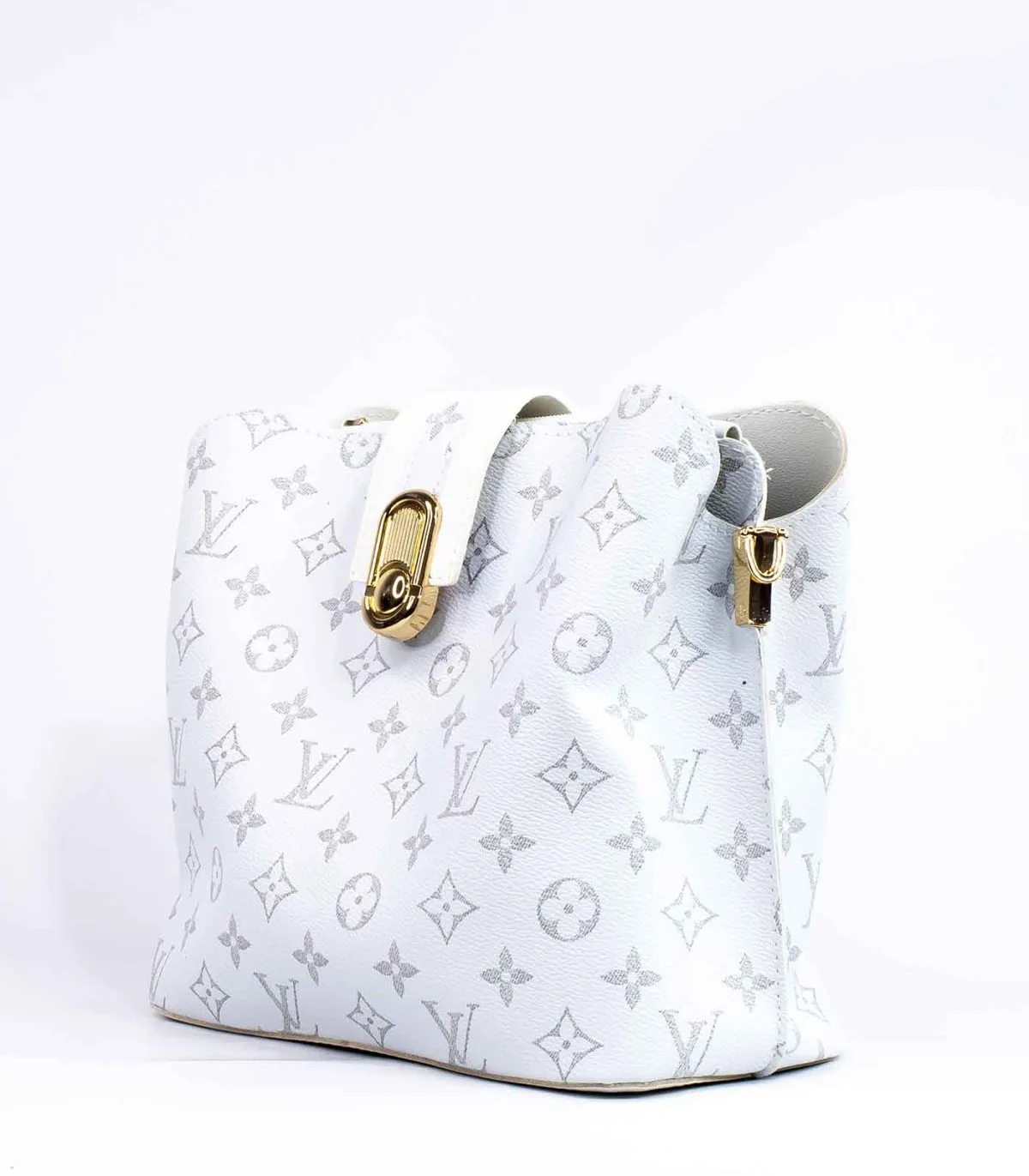 Sac à main blanc cuir souple – Image 2