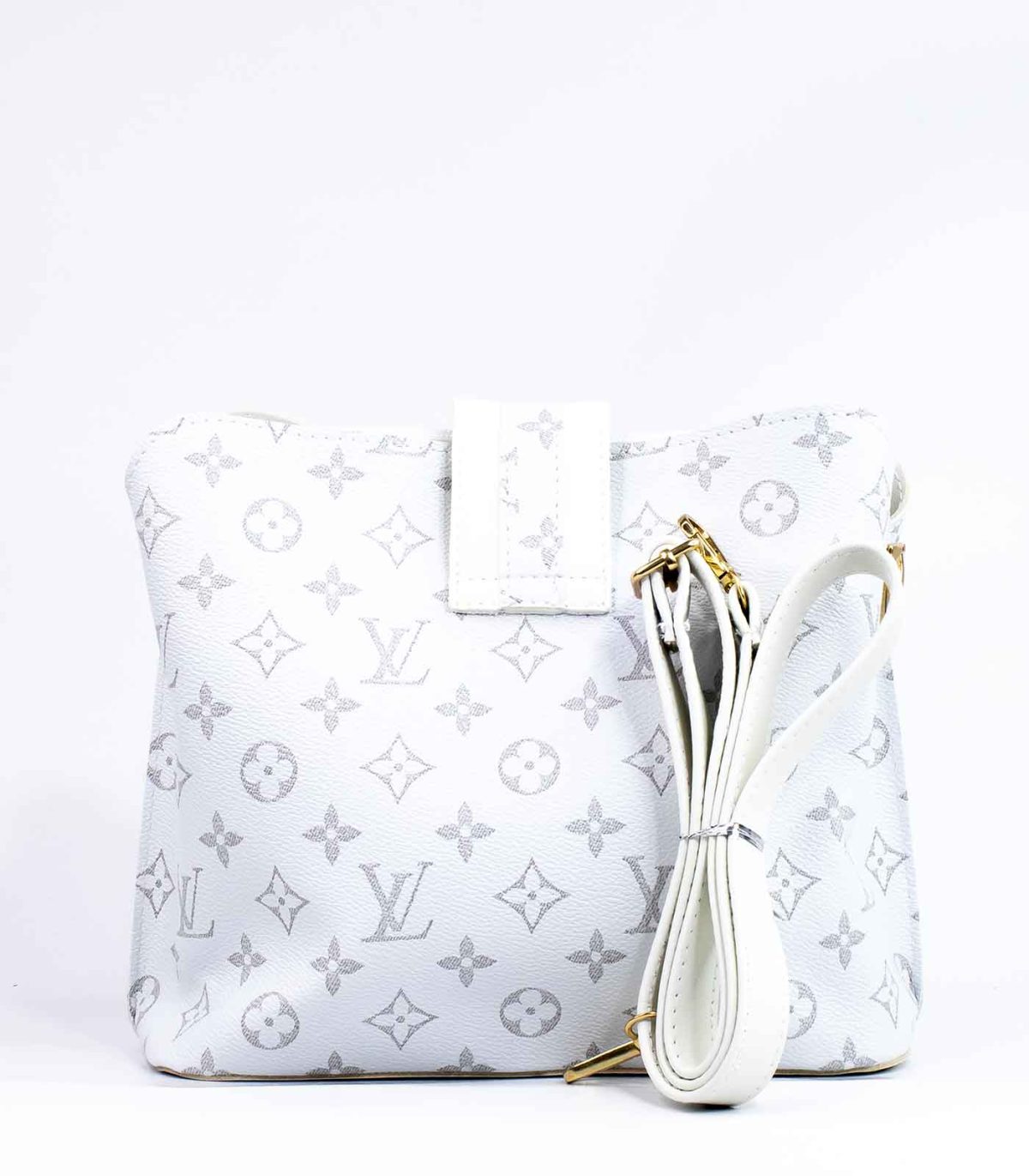 Sac à main blanc cuir souple – Image 3