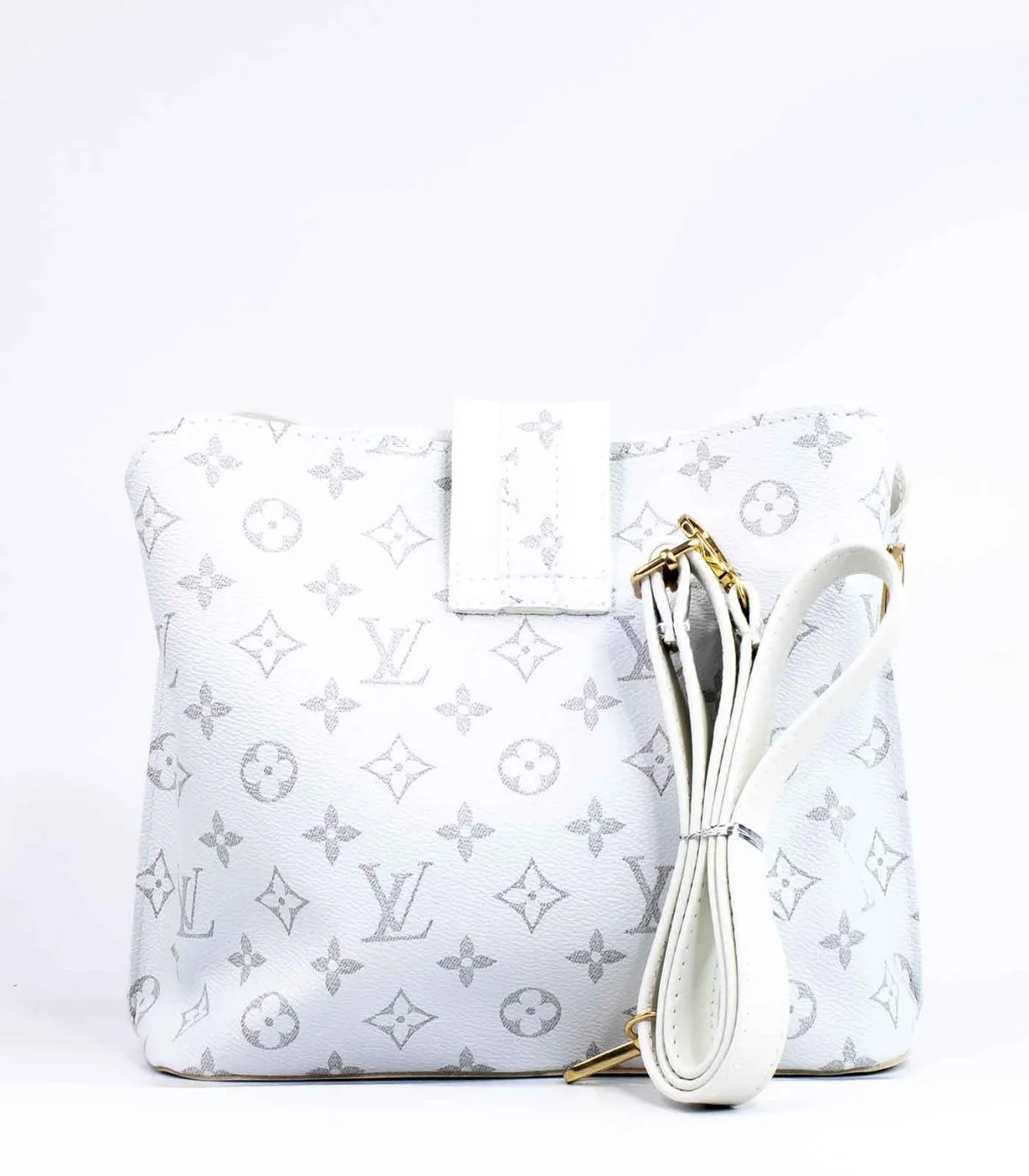 Sac à main blanc cuir souple – Image 3