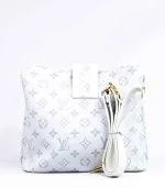 Sac à main blanc cuir souple – Image 3