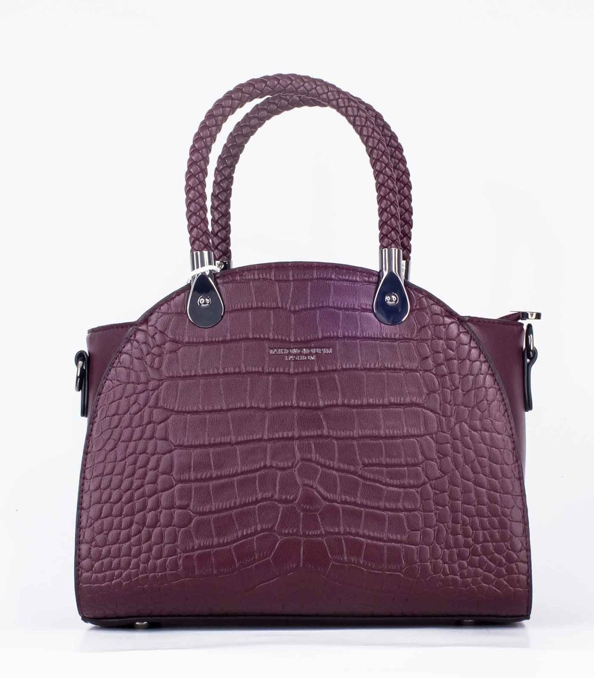 Sac-a-main-bordeaux-texture-crocodile-1.jpg Sac a main bordeaux texture crocodile – Image 1