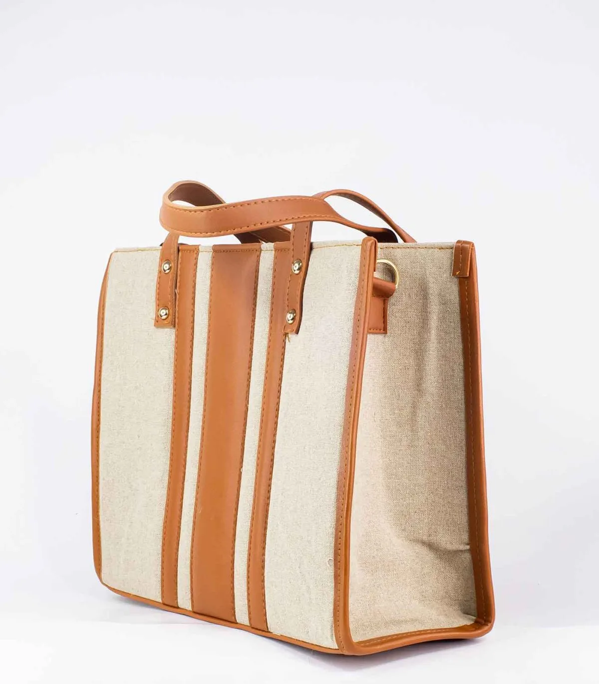 Sac a main carré marron – Image 2