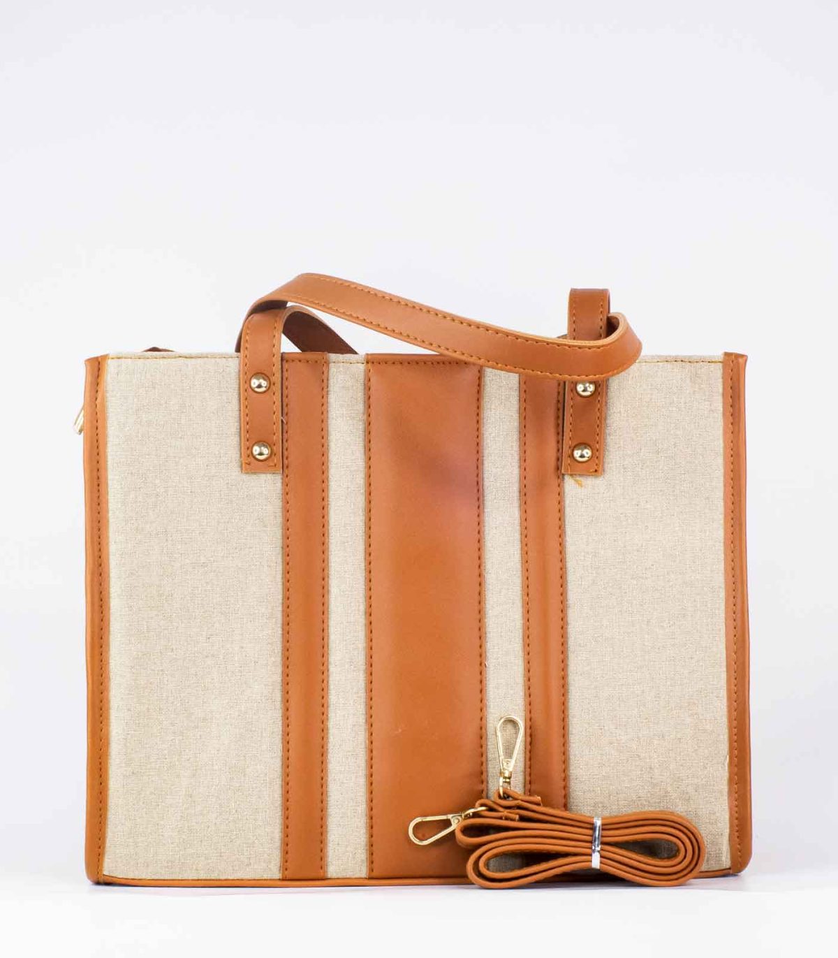 Sac a main carré marron – Image 3