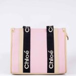 Sac a main carré rose chloé