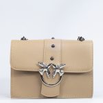 Sac à main cuir beige Love Birds (Pinko)