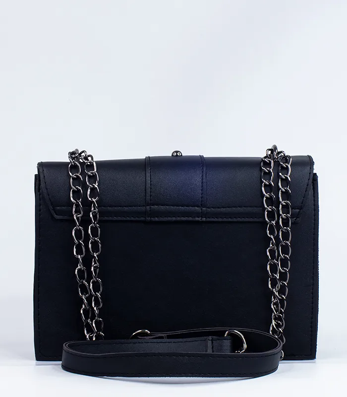 Sac à main cuir noir Love Birds (Pinko) – Image 3