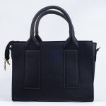 Sac à main cuir noir foncé