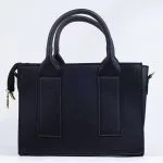 Sac à main cuir noir foncé