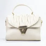 Sac à main cuir synthétique beige
