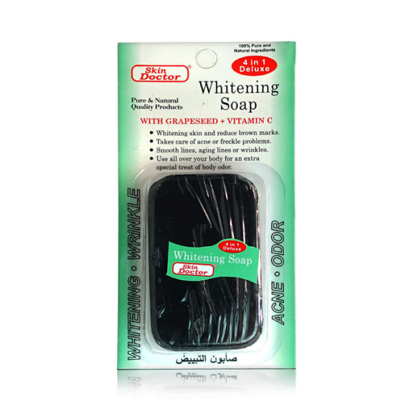 Savon blanchissant noir de luxe Skin Doctor 4en1 80g