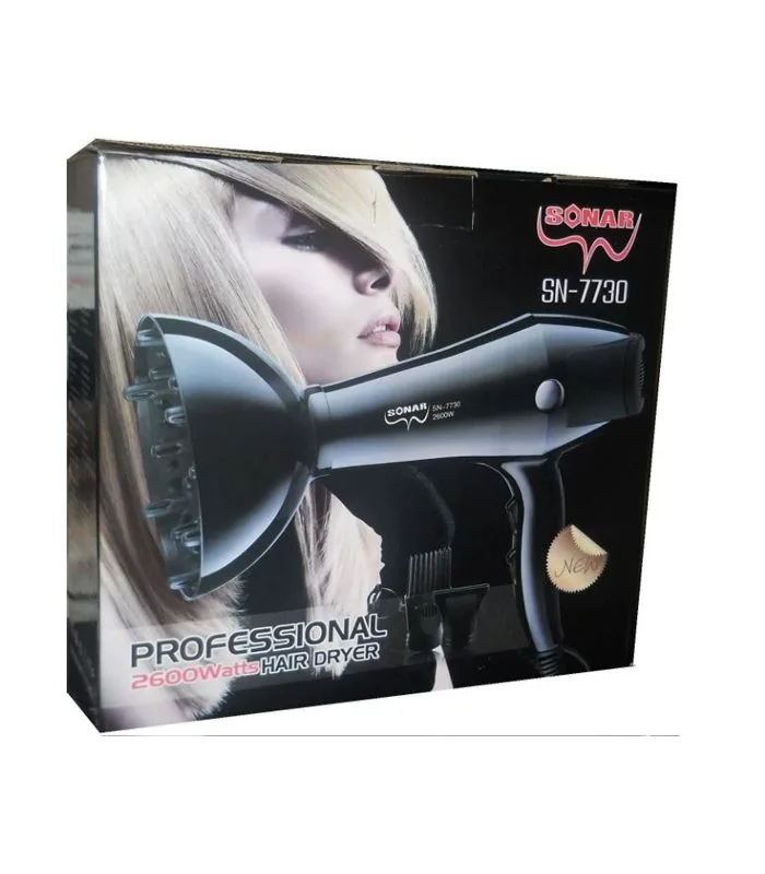Sèche Cheveux Sonar Professionnel SN7730 2600W Avec Diffuseur – Image 2