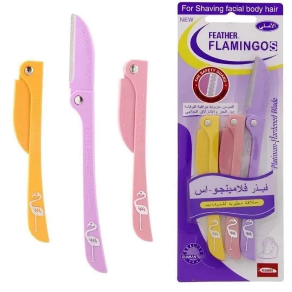 Pack de 3 Rasoirs Sourcils Flamingo